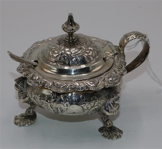 A George IV Irish silver circular mustard,